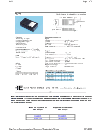 Datasheet W7215-D5 manufacturer Неопределенные