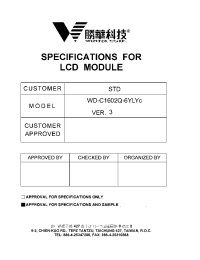 Datasheet WD-C1602Q-6YLYC manufacturer Неопределенные
