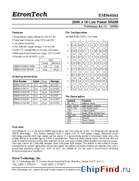 Datasheet EM564161BA-85E manufacturer Etron