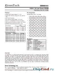 Datasheet EM565161BA-55 manufacturer Etron