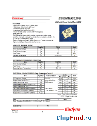 Datasheet ESM5832VU manufacturer Eudyna