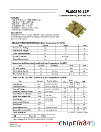 Datasheet FLM0910-25F manufacturer Eudyna