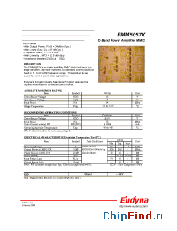 Datasheet FMM5057X manufacturer Eudyna