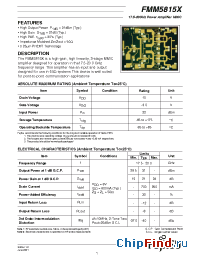 Datasheet FMM5815X manufacturer Eudyna