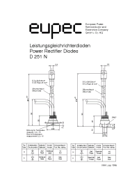 Datasheet D251N-1200 manufacturer Eupec