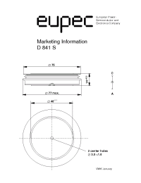 Datasheet D841S manufacturer Eupec
