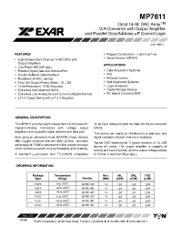 Datasheet MP7611CE manufacturer Exar