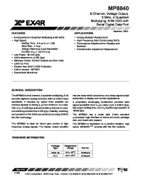 Datasheet MP8840A manufacturer Exar