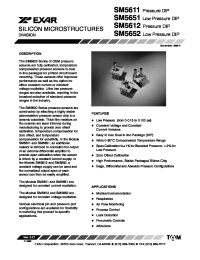 Datasheet SM5652 manufacturer Exar