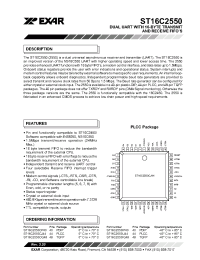 Datasheet ST16C2550IP40 manufacturer Exar