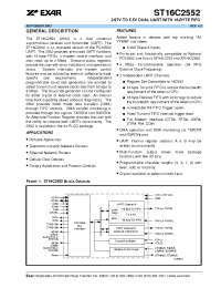 Datasheet ST16C2552 manufacturer Exar