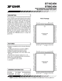 Datasheet ST16C454 manufacturer Exar