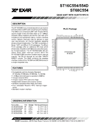Datasheet ST16C554CQ64 manufacturer Exar