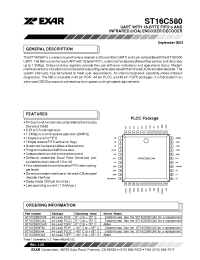 Datasheet ST16C580CP40 manufacturer Exar