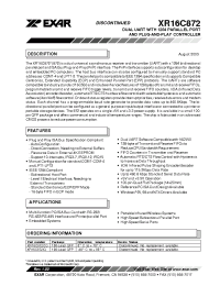 Datasheet XR16C872CQ manufacturer Exar