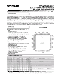Datasheet XR88C192CJ manufacturer Exar