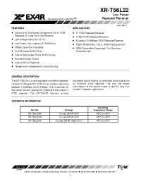 Datasheet XR-T56L22AP manufacturer Exar