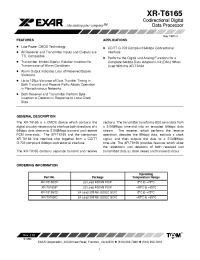 Datasheet XRT6165 manufacturer Exar
