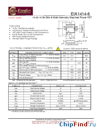 Datasheet EIA1414-6 manufacturer Excelics