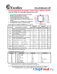 Datasheet EIA1415-2P manufacturer Excelics