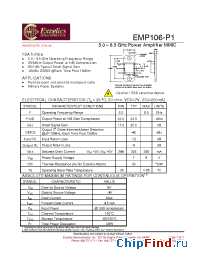 Datasheet EMP106-P1 manufacturer Excelics