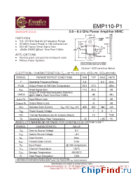Datasheet EMP110-P1 manufacturer Excelics