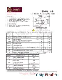 Datasheet EMP111-P1 manufacturer Excelics