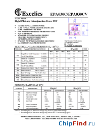 Datasheet EPA030CV manufacturer Excelics
