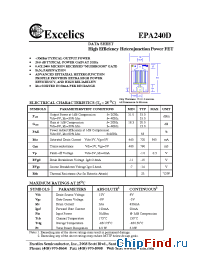 Datasheet EPA240D manufacturer Excelics