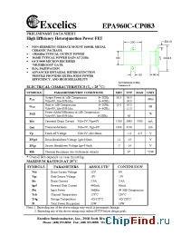 Datasheet EPA960C-CPO83 manufacturer Excelics