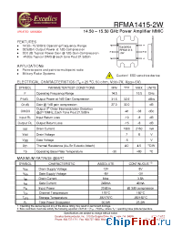 Datasheet RFMA1415-2W manufacturer Excelics