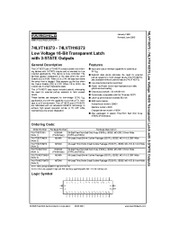 Datasheet 74LVT16373 manufacturer Fairchild