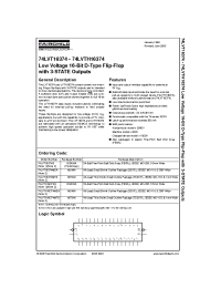 Datasheet 74LVT16374MTD manufacturer Fairchild