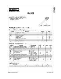 Datasheet A1015 manufacturer Fairchild