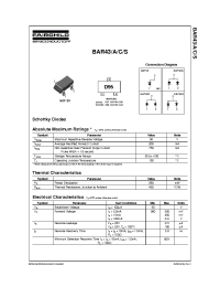 Datasheet BAR43C manufacturer Fairchild