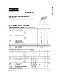 Datasheet BD243A manufacturer Fairchild