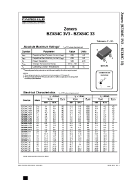 Datasheet BZX84C33 manufacturer Fairchild