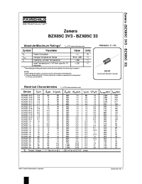 Datasheet BZX85C33 manufacturer Fairchild