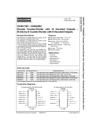 Datasheet CD4017BCN manufacturer Fairchild