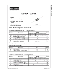 Datasheet EGP10A...EGP10K manufacturer Fairchild