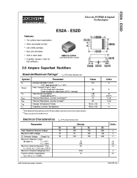 Datasheet ES2A manufacturer Fairchild