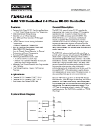 Datasheet FAN53168MTC manufacturer Fairchild