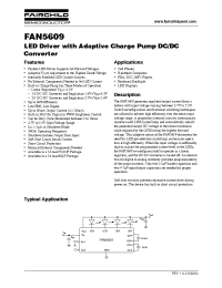 Datasheet FAN5609MTCX manufacturer Fairchild