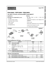 Datasheet FDB15N50 manufacturer Fairchild