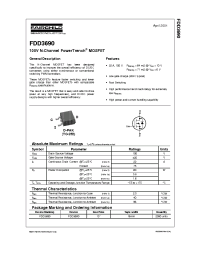 Datasheet FDD3690 manufacturer Fairchild