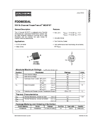 Datasheet FDD6035AL manufacturer Fairchild