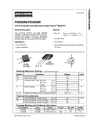 Datasheet FDD6296 manufacturer Fairchild