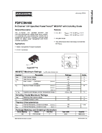 Datasheet FDFC3N108 manufacturer Fairchild