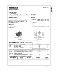 Datasheet FDG6306P manufacturer Fairchild