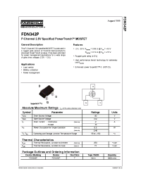 Datasheet FDN342P manufacturer Fairchild
